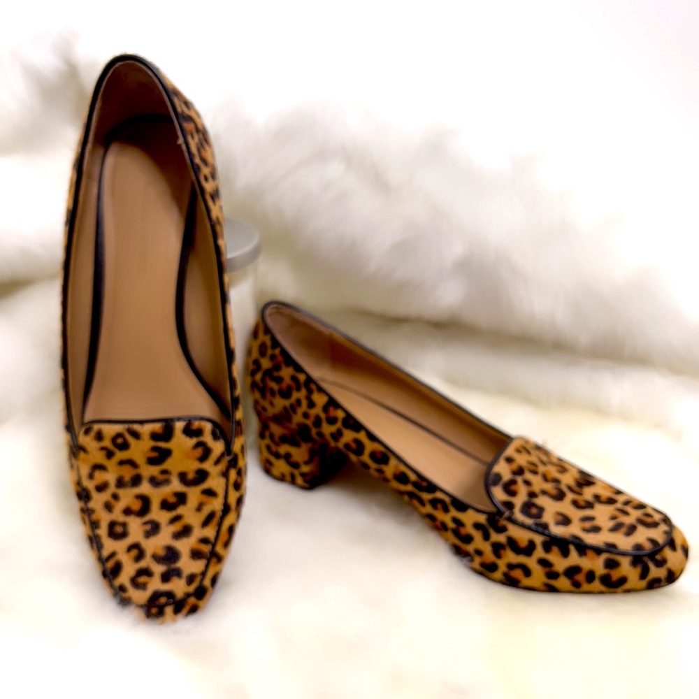 Banana Republic Calf Hair Leopard Loafer